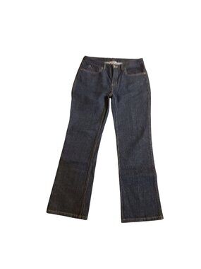 Duluth Trading Co. Womens Bootcut Jeans 6x29 Dark Wash Stretch Denim Cotton Blen